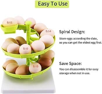 Spiral eggs/fruits holder
